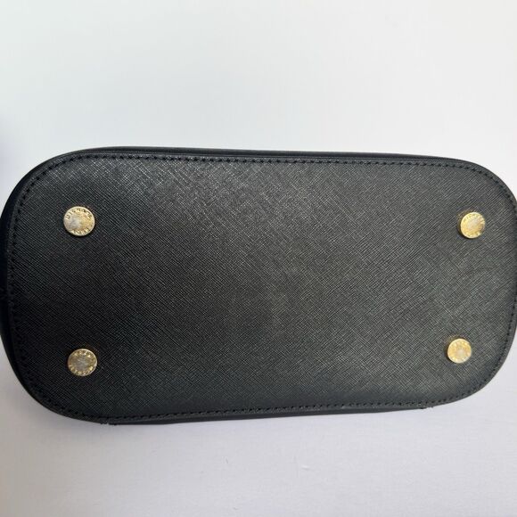 MICHAEL KORS Jet Set Large Saffiano Leather Black Pocket Tote Gold Trim Bag - Picture 7 of 13